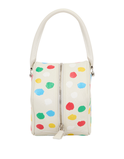 x Yayoi Kusama 2023 Square Bag, Leather, Cream, NFC/MIF, 3*